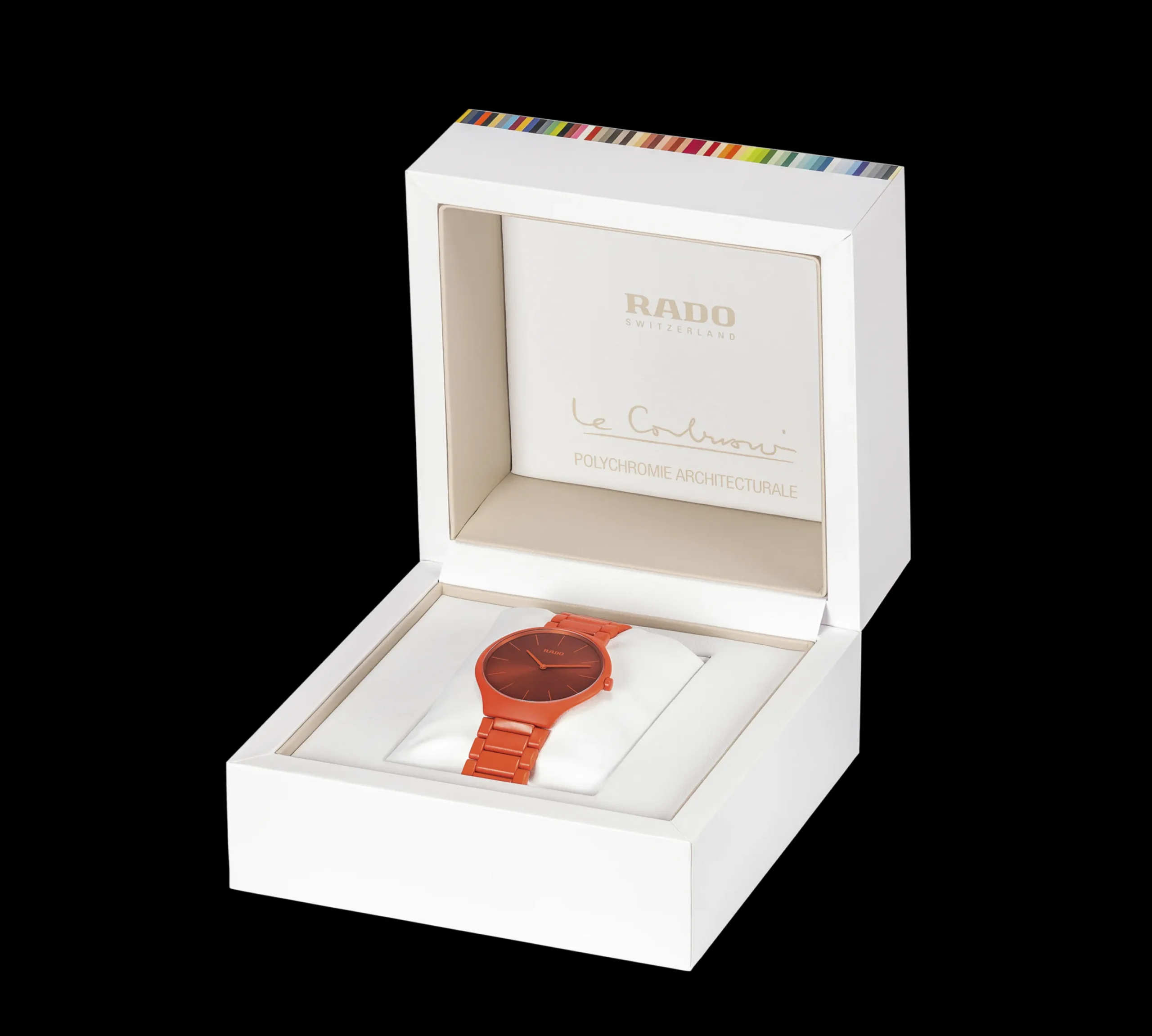 Women Rado True Round Thinline Les Couleurs™ Le Corbusier Powerful orange 4320S
