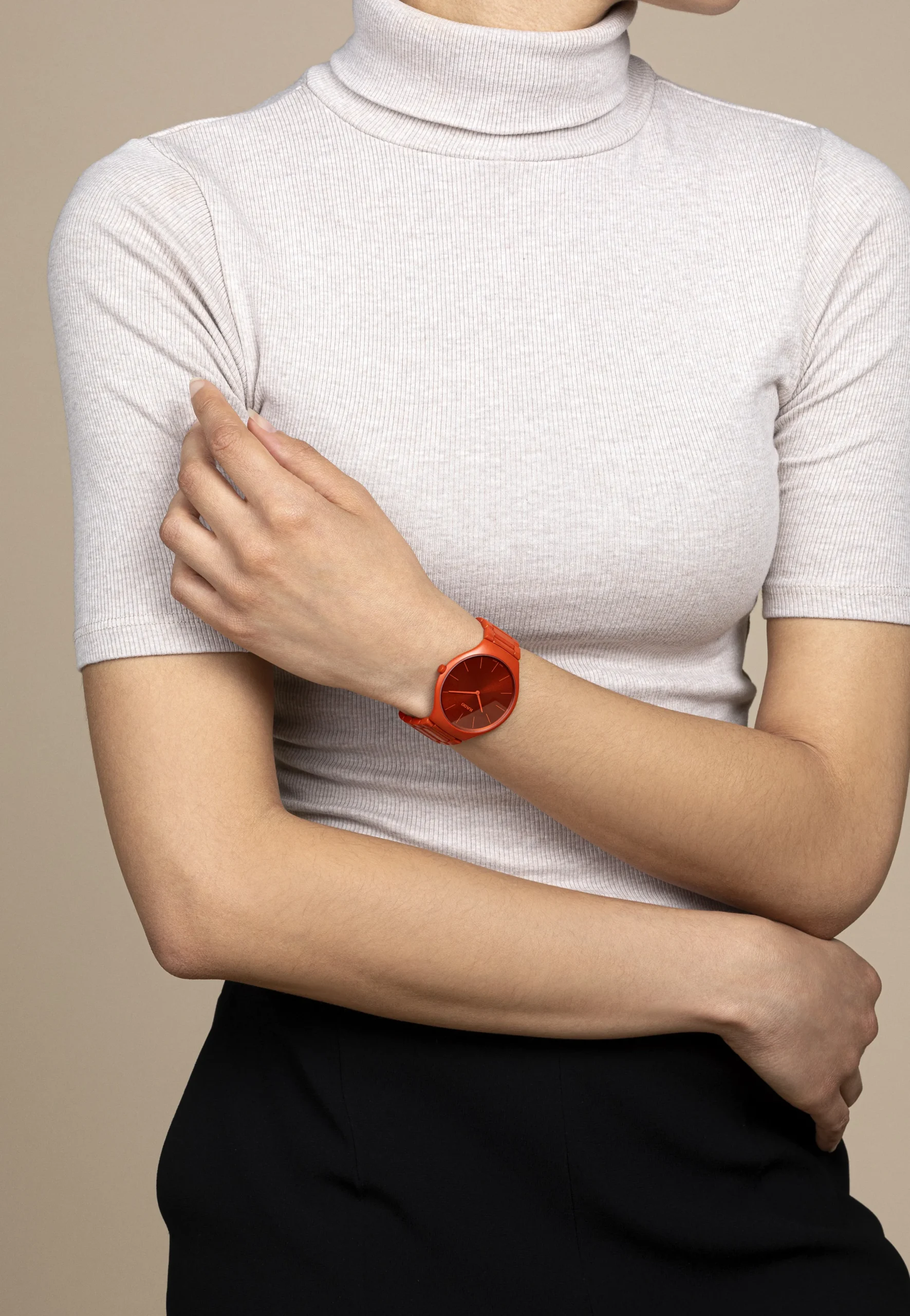 Women Rado True Round Thinline Les Couleurs™ Le Corbusier Powerful orange 4320S
