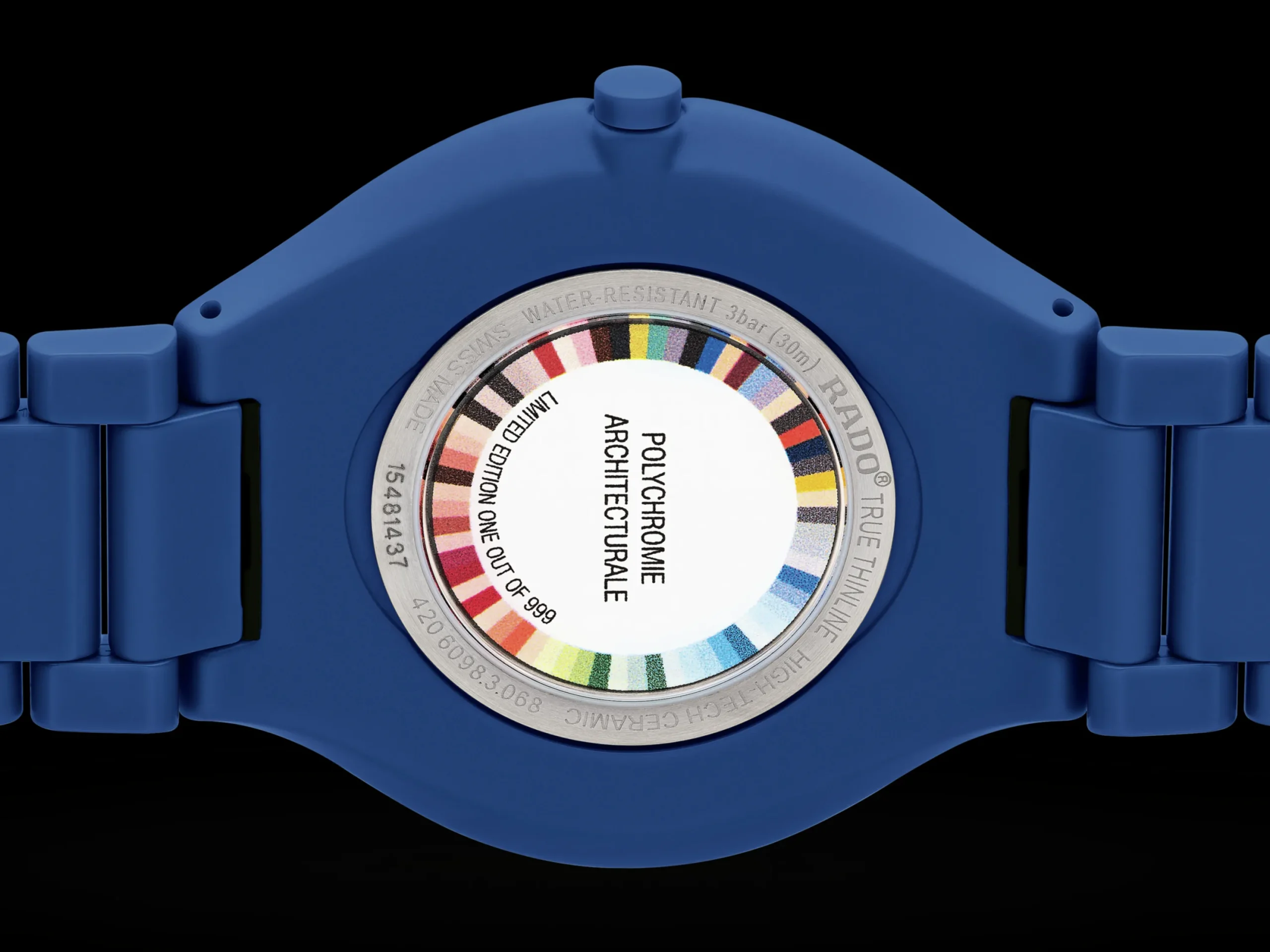 Women Rado True Round Thinline Les Couleurs™ Le Corbusier Spectacular ultramarine 4320K