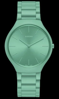 Women Rado True Round Thinline Les Couleurs™ Le Corbusier Slightly greyed English green 32041