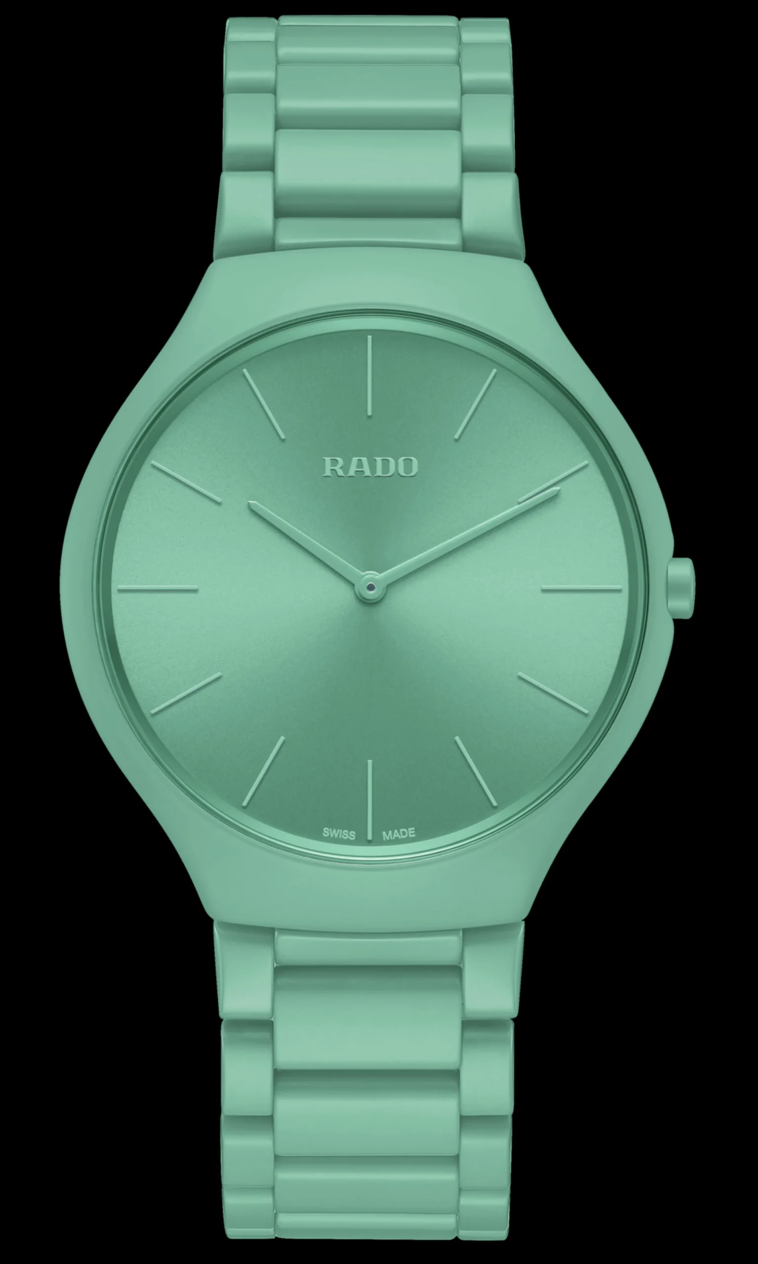 Women Rado True Round Thinline Les Couleurs™ Le Corbusier Slightly greyed English green 32041