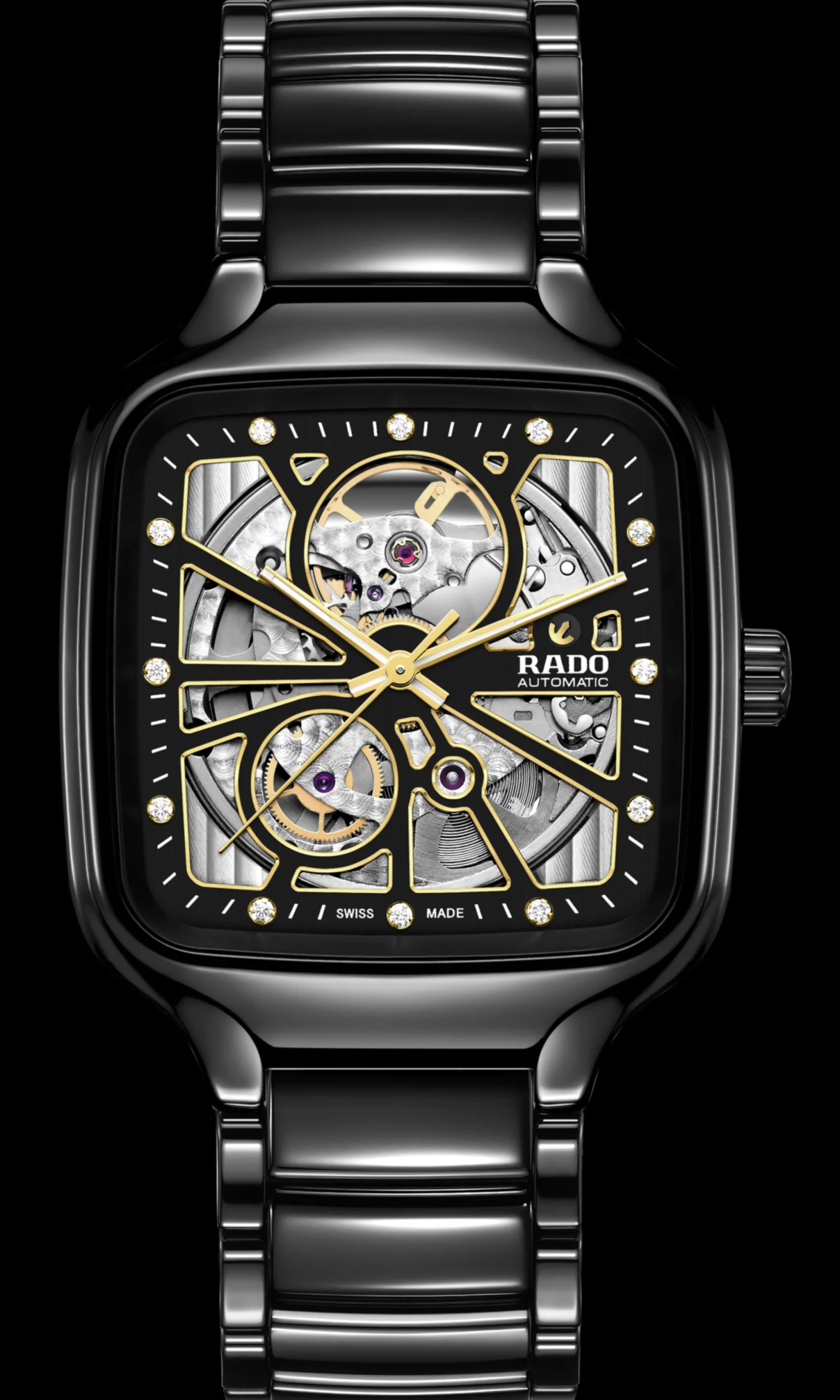Women Rado True Square Automatic Open Heart