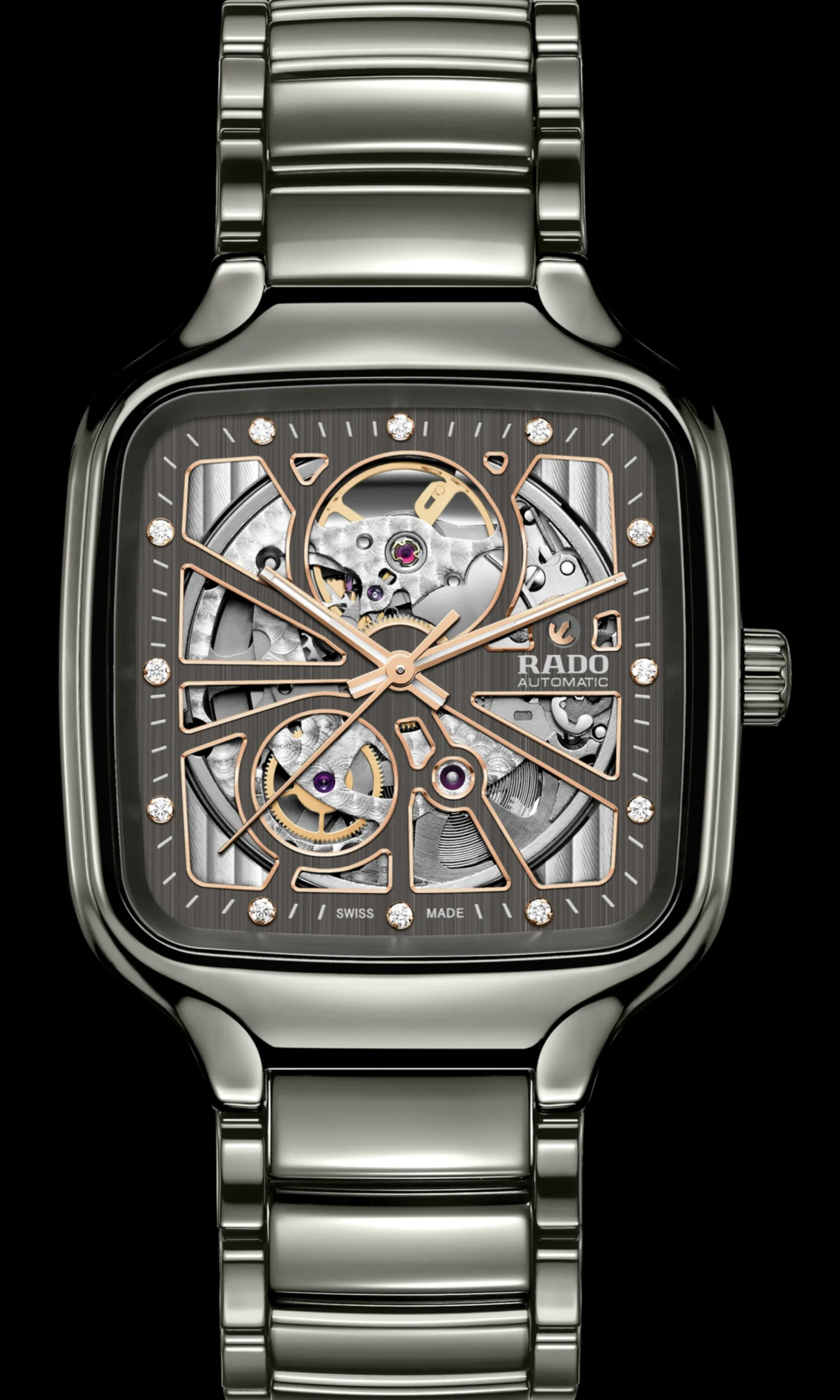 Women Rado True Square Automatic Open Heart