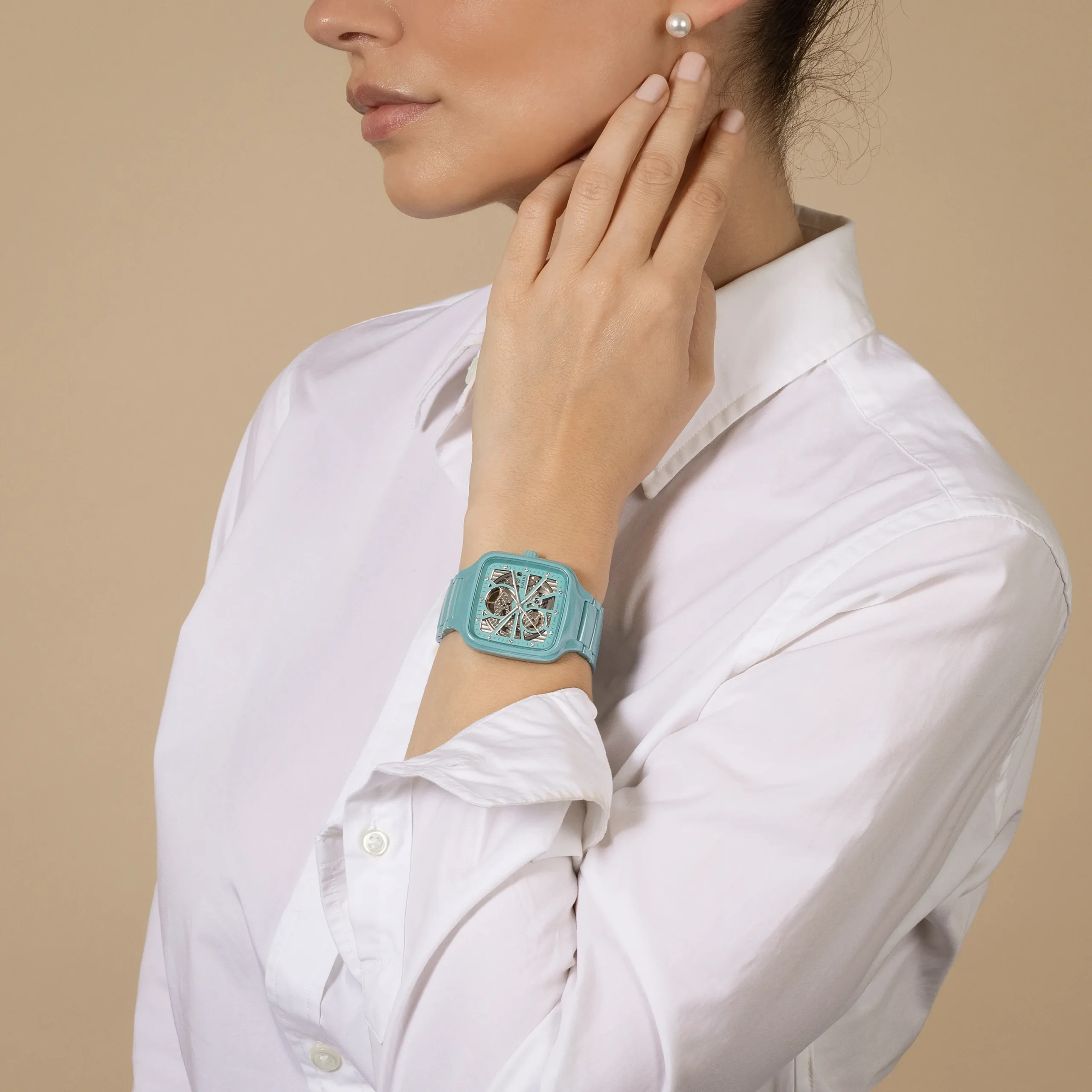 Women Rado True Square Automatic Open Heart