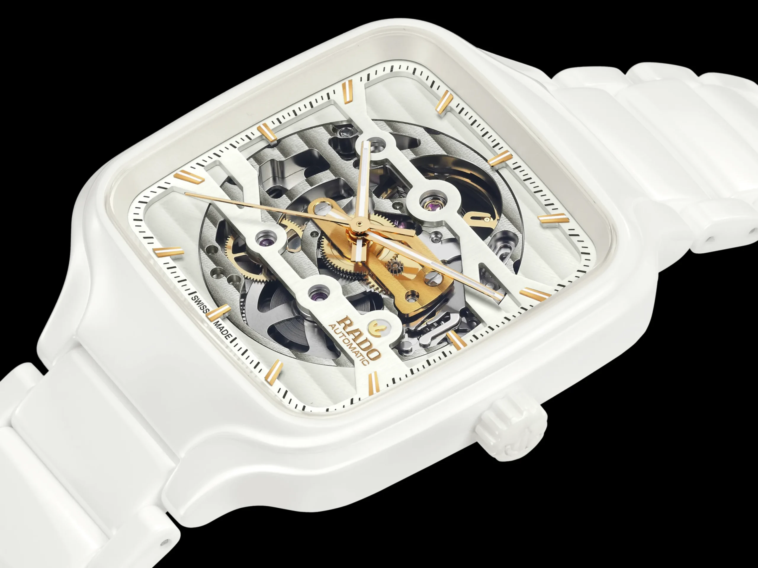 Women Rado True Square Automatic Skeleton