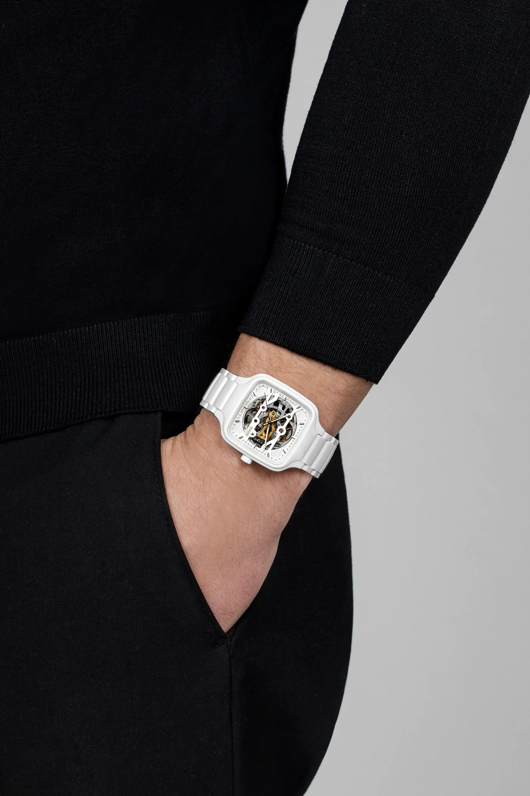 Women Rado True Square Automatic Skeleton